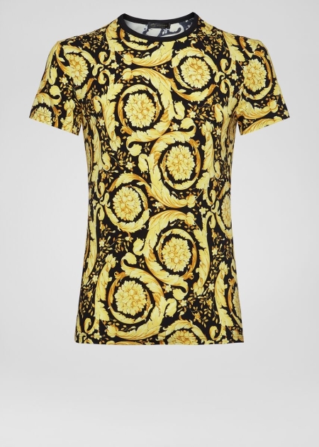 Versace Barocco Print Gym T-shirt Herr - 065129WAC